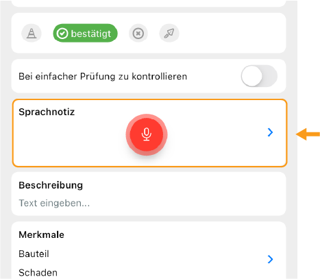 Sprachnotiz erfassen